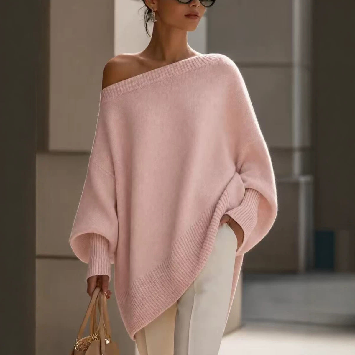 Women’s Thick Knit Pullover Sweater – Warm Casual Autumn & Winter Long-Sleeve Top