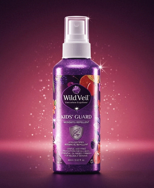 Wild Veil Kids’ Guard | Gentle Natural Mosquito Repellent for Kids | DEET-Free Baby & Child Safe Bug Spray (Ages 2+)