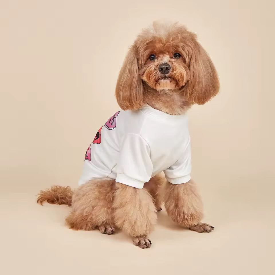 Valentine Hearts Dog Tee – Cute Love Print Pet Shirt