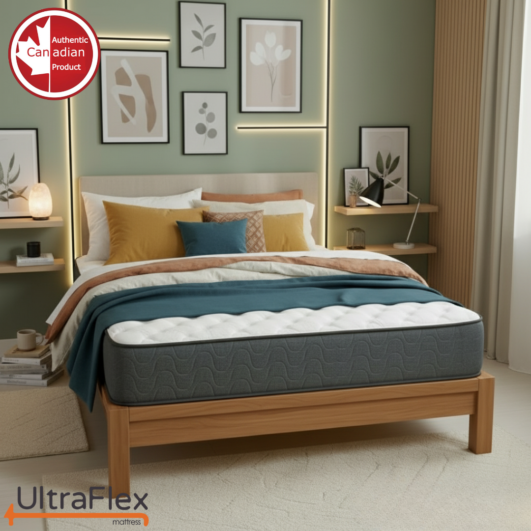 UltraFlex® HERCULES Firm Orthopedic Mattress – Cooling Gel, High-Density Soy Foam, Spinal Care | CertiPUR-US® | Made in Canada