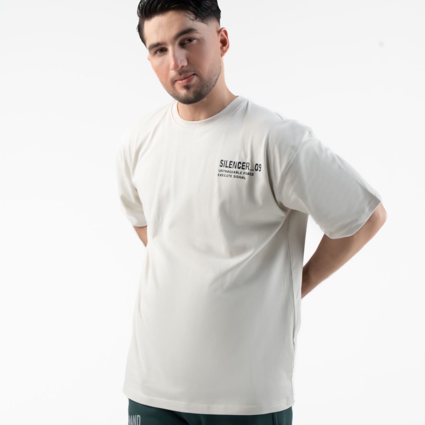 SILENCER 09 OVERSIZE TEE — TACTICAL BEIGE