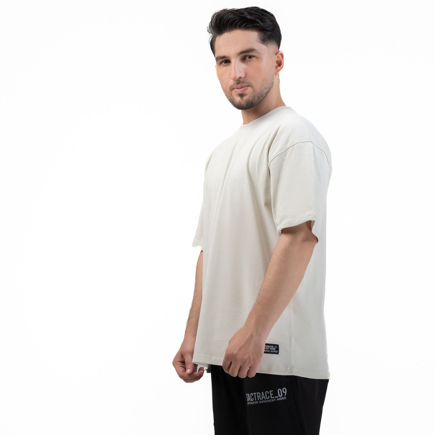 OPERATOR_77 OVERSIZED TEE — TACTICAL BEIGE