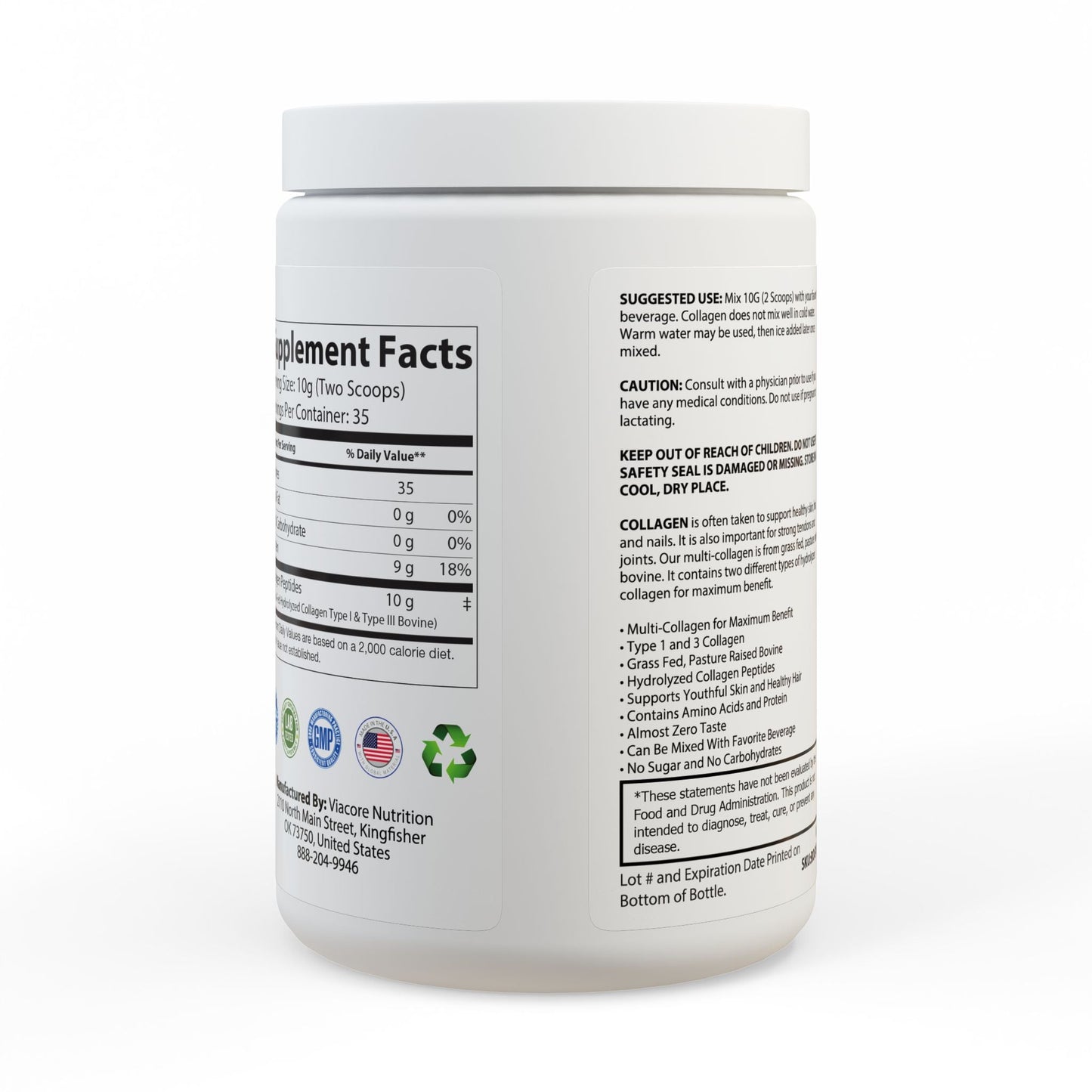 Goldie & Frenchie Collagen Peptides Type I & III Supplement (350g, 12.3oz)