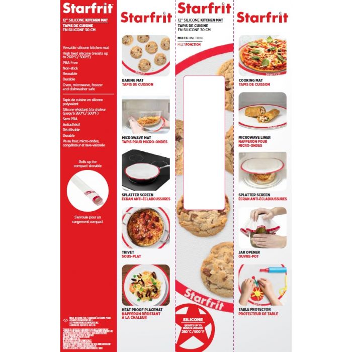 STARFRIT 12" Silicone Round Kitchen Mat - 0928370060000