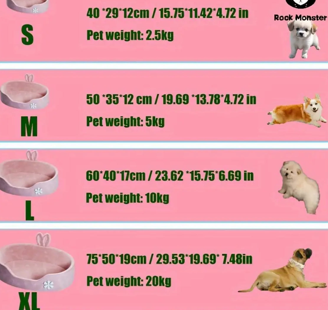 Honey Bunny Dog Bed | Bunny Ear Pet Bed