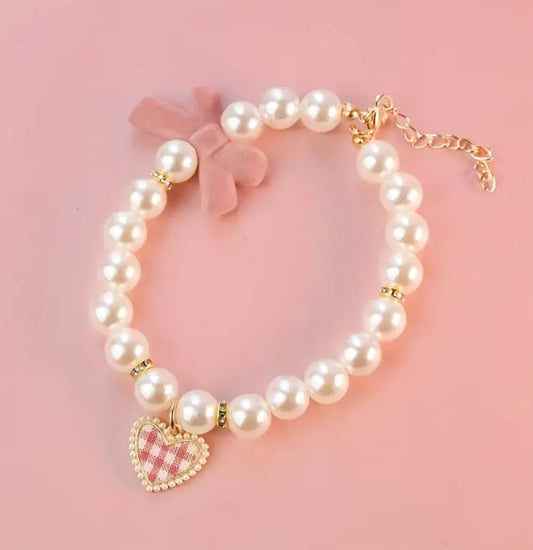 Latoya Dog Collar | Pearl Style Dog Collar