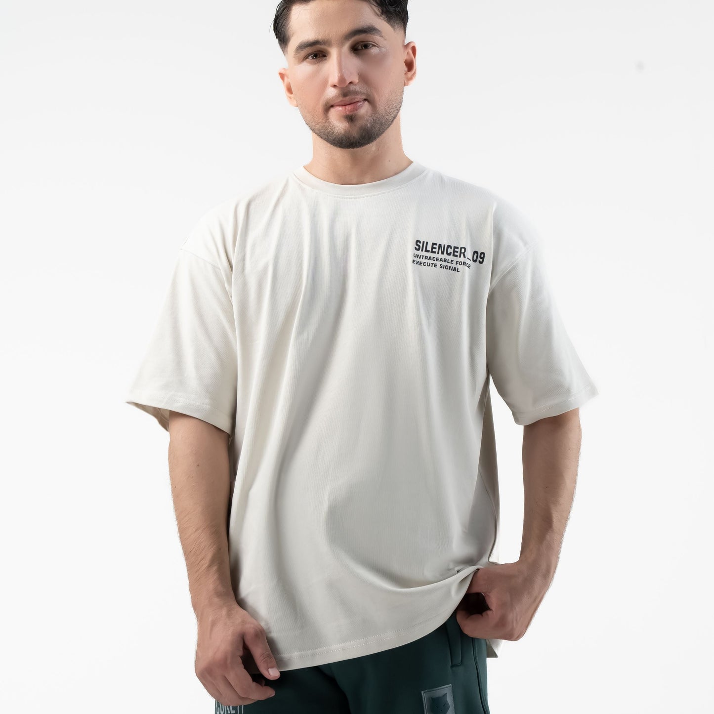 SILENCER 09 OVERSIZE TEE — TACTICAL BEIGE