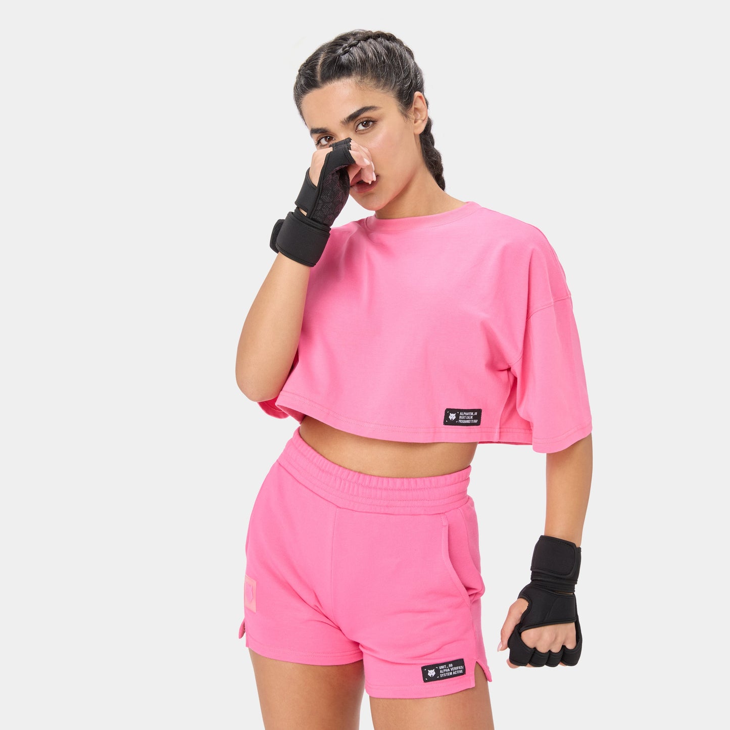 ALPHAFEM.08 CROP TOP — STORM ROSE