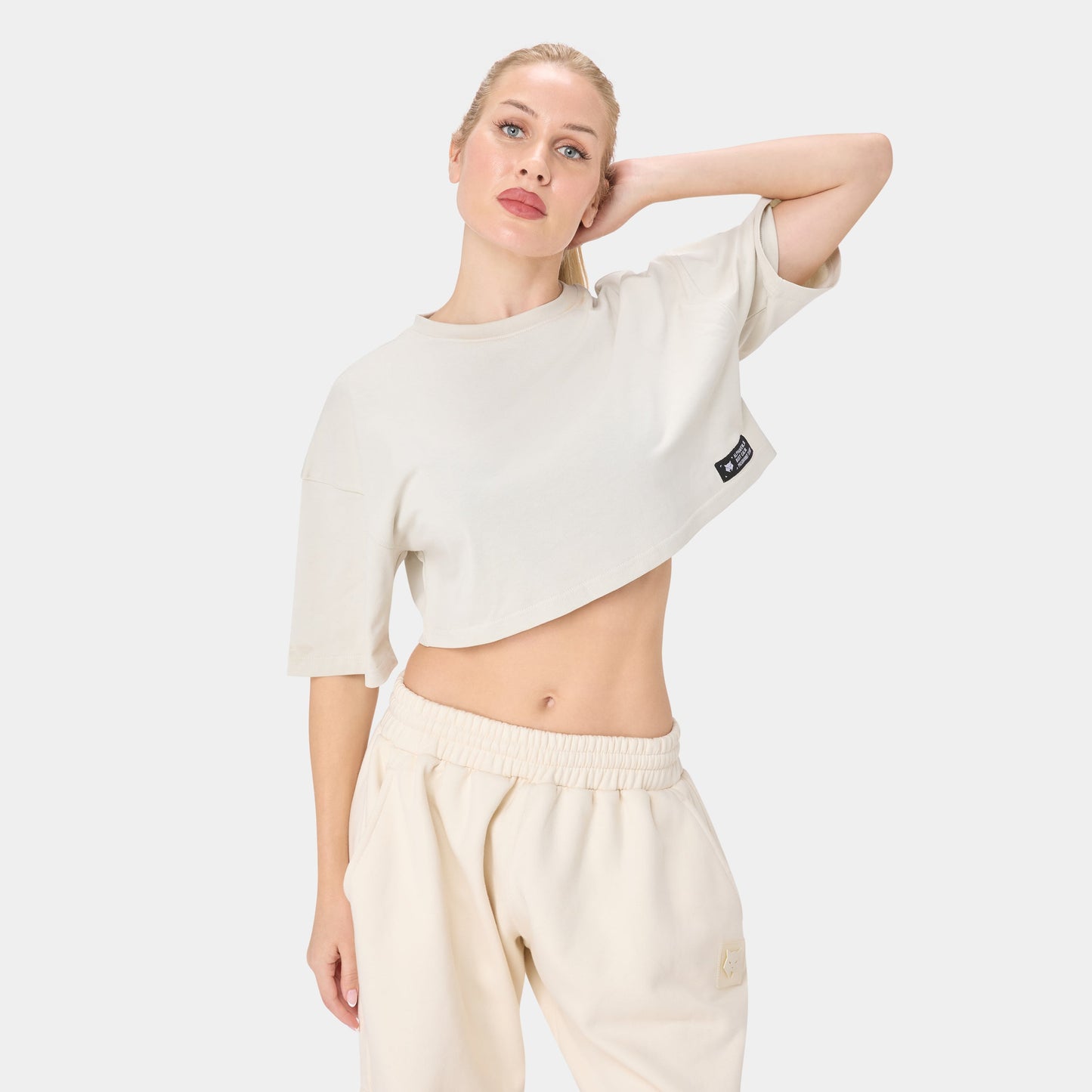 ALPHAFEM.08 CROP TOP — Tactical Beige