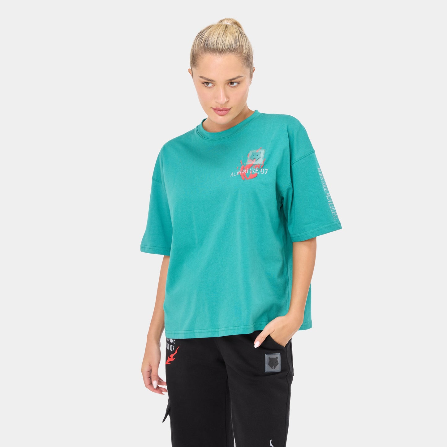 ALPHAFIRE OVERSIZED T-SHIRT — ROUGE GREEN