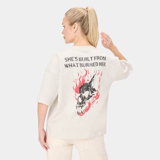 ALPHAFIRE OVERSIZED T-SHIRT — TACTICAL BEIGE