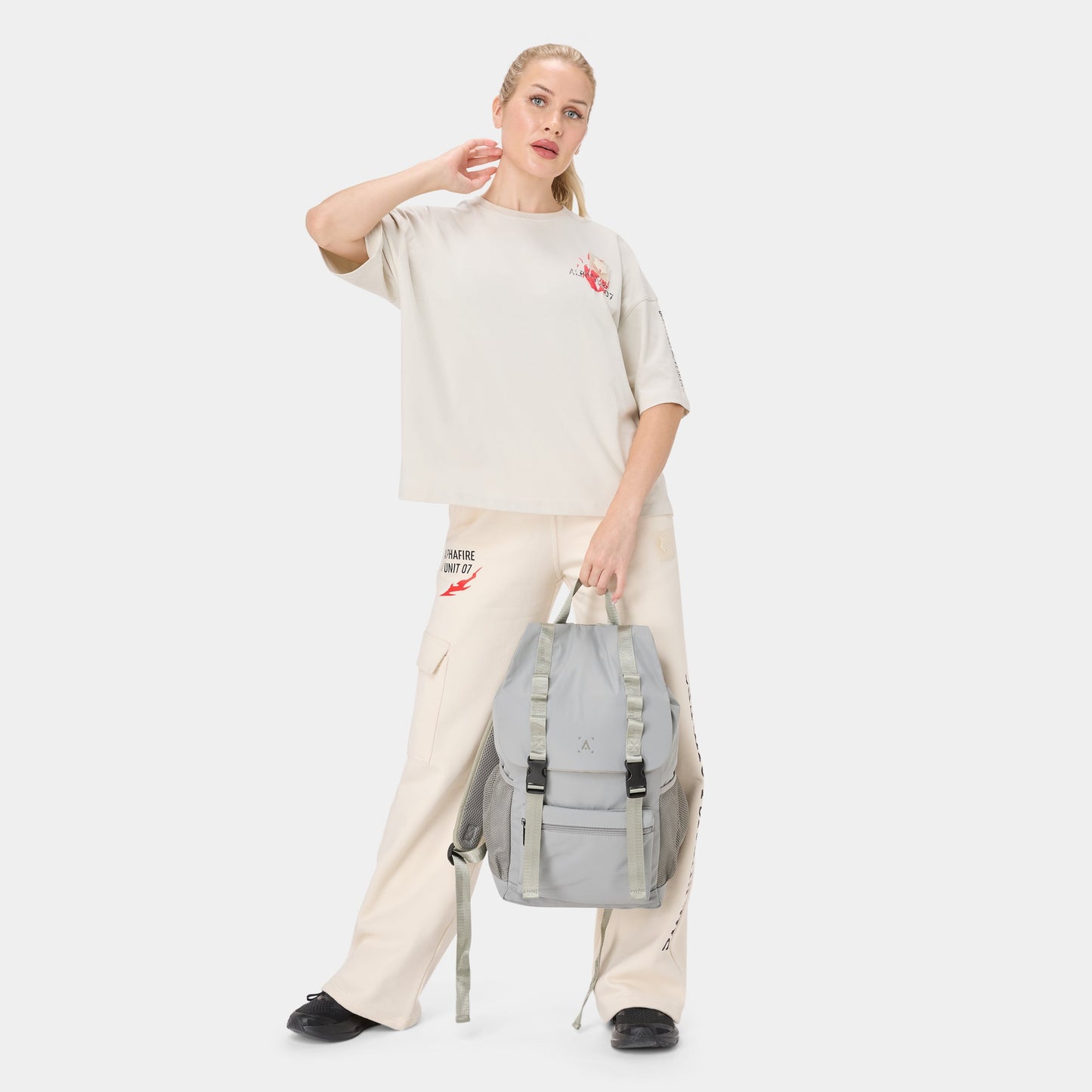 ALPHAFIRE OVERSIZED T-SHIRT — TACTICAL BEIGE