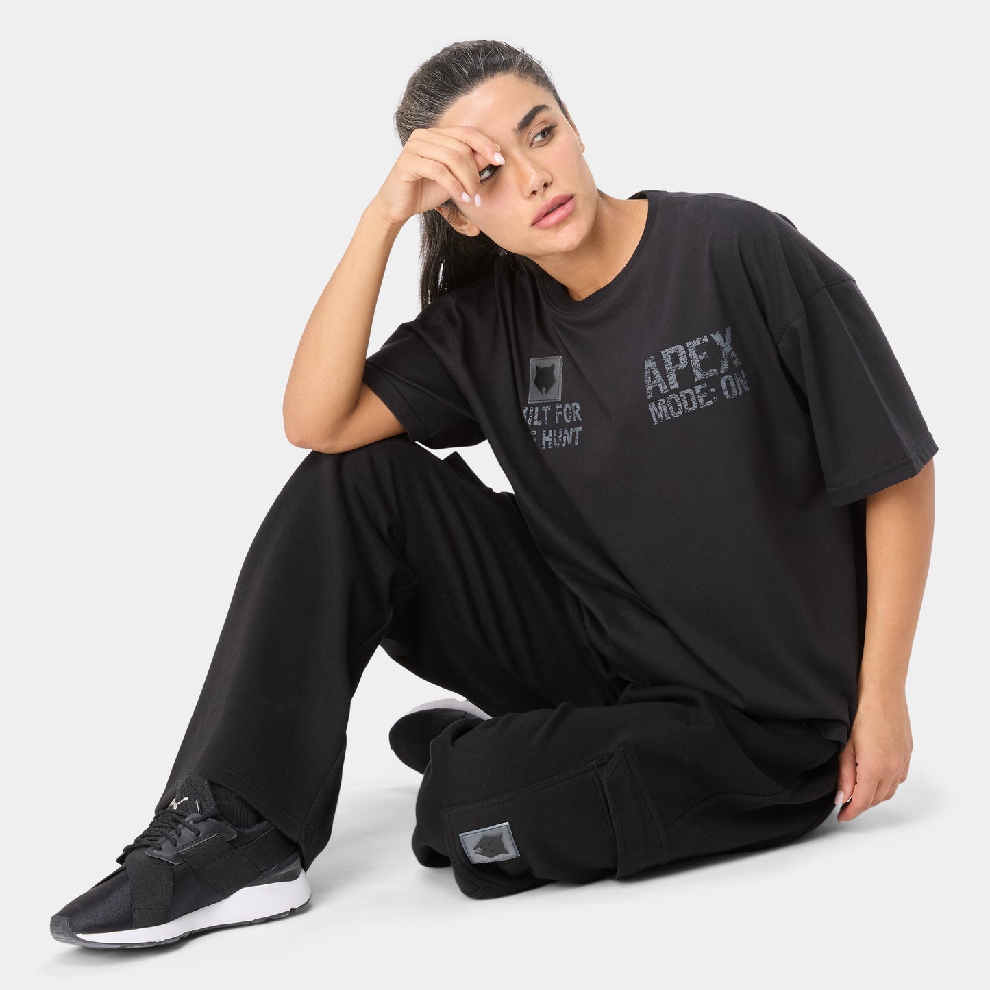 APEXMODE OVERSIZED T-SHIRT — WAR BLACK