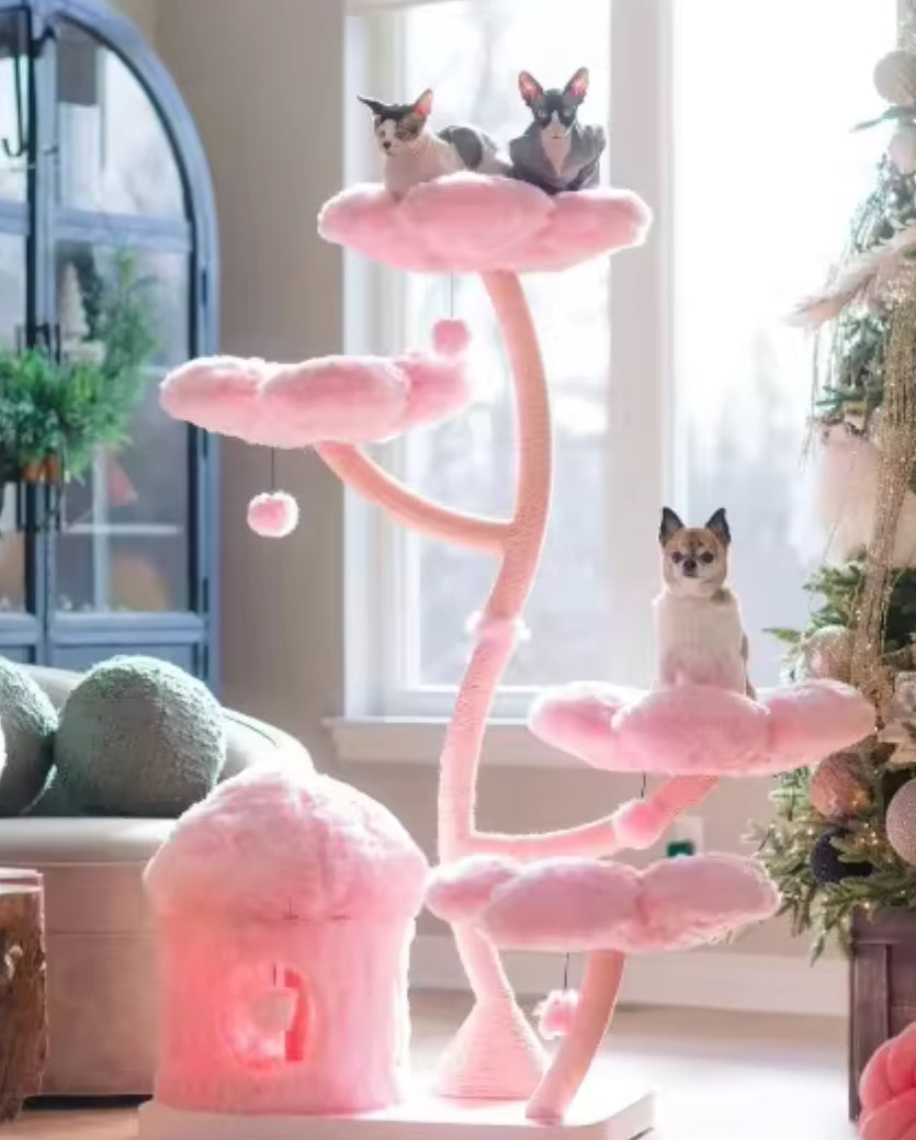 Cherry Blossom Cat Tower | Cat Climbing Tree