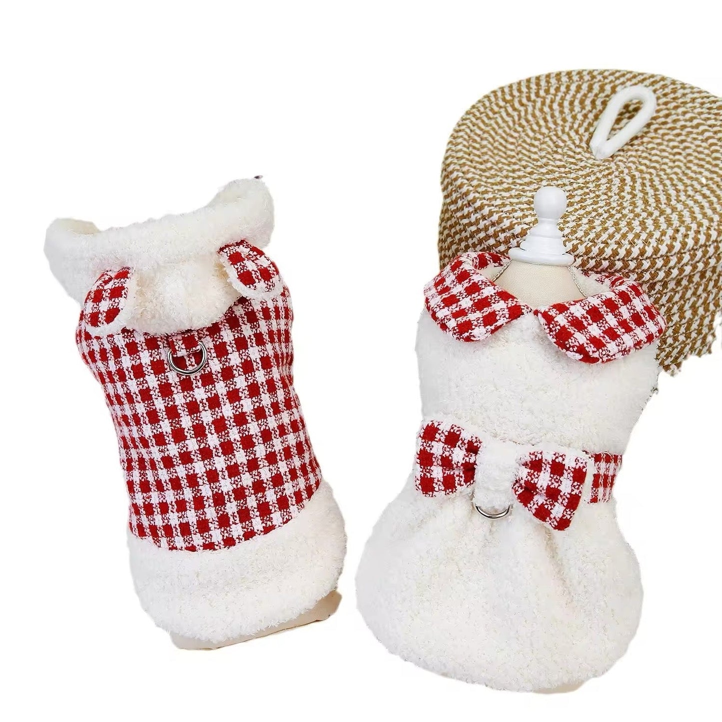 Nicholas Holiday Outfit for Dogs – Matching Dog Dress and Hoodie Set