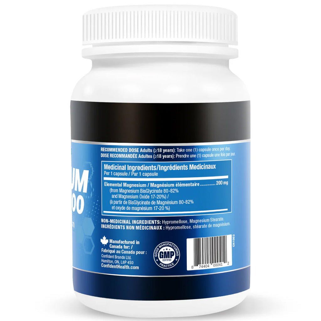 Confident Health MAGNESIUM 200, 120 VCaps