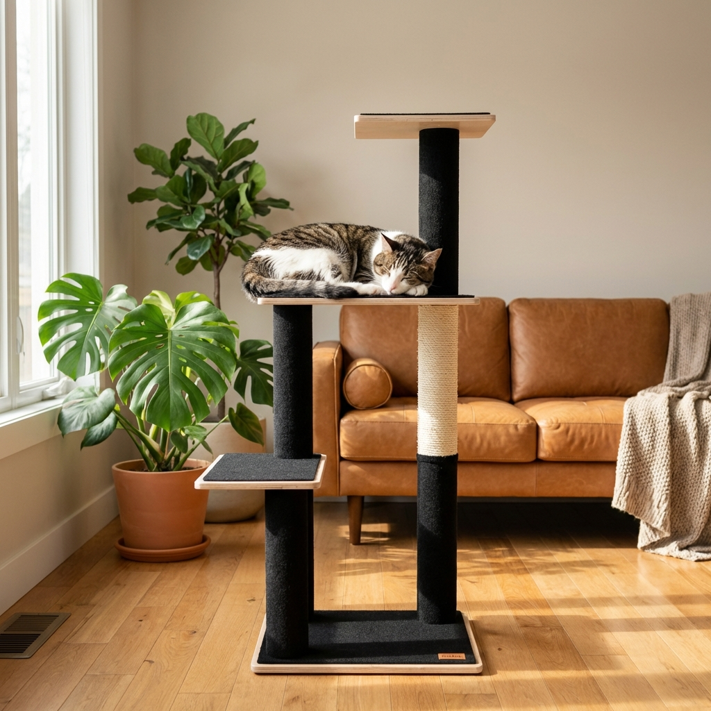 Noba Modern Plywood 3-Level Cat Tree