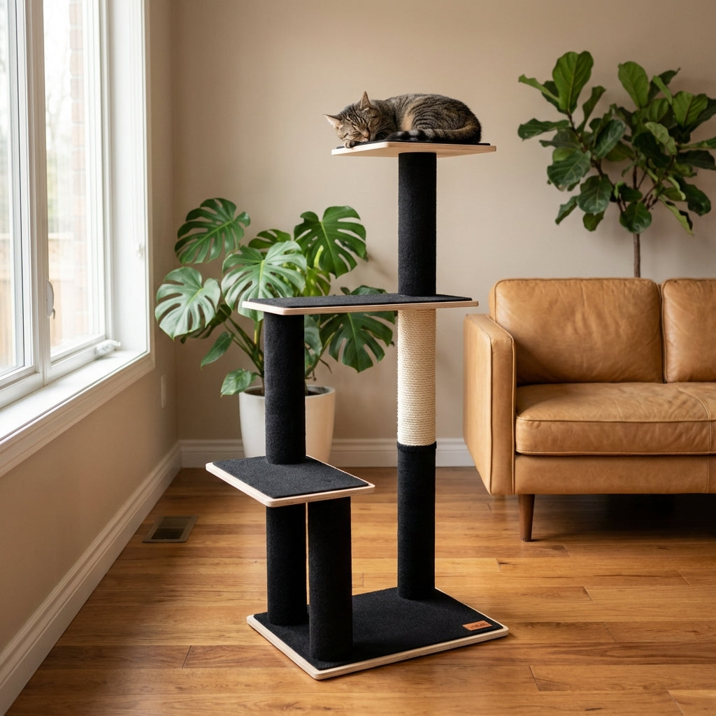 Noba Modern Plywood 3-Level Cat Tree