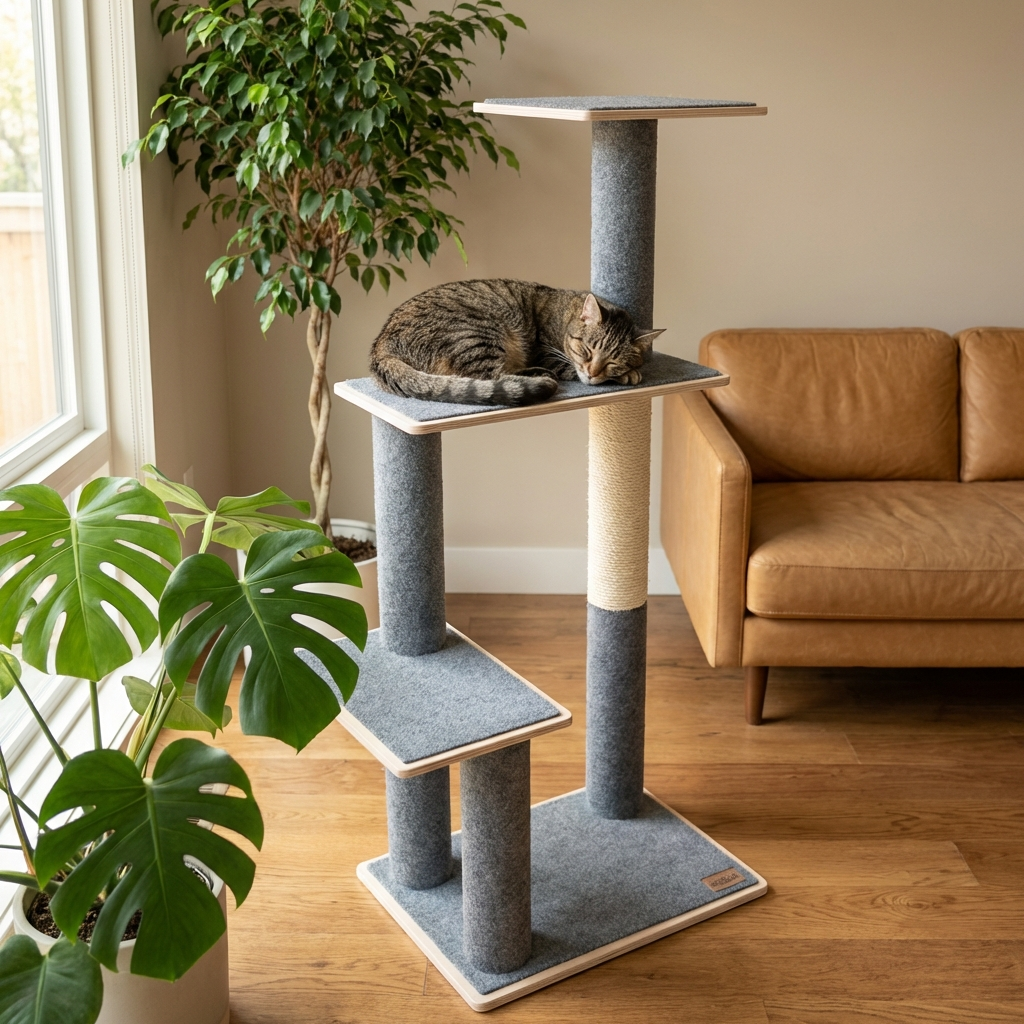 Noba Modern Plywood 3-Level Cat Tree