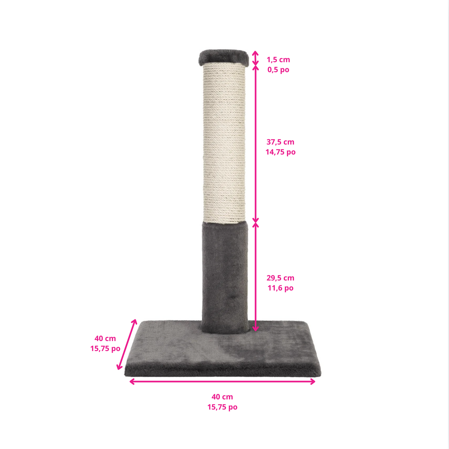 Noba Classic 28" Scratching Post - Brown Faux Fur