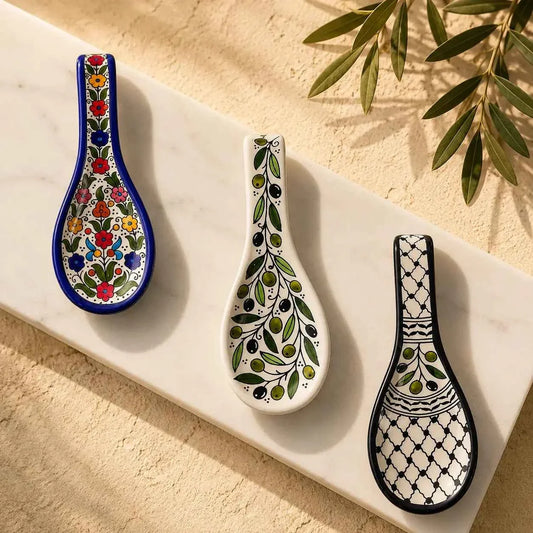 Handcrafted Palestinian Spoon Rest – A Beautiful Addition to Your Kitchen Experience