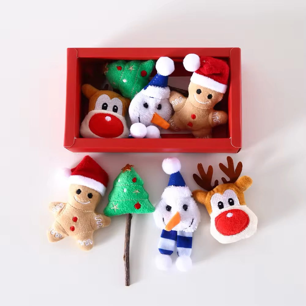 Holiday Plush Toy Gift Box for Dogs – Festive Dog Toy Set