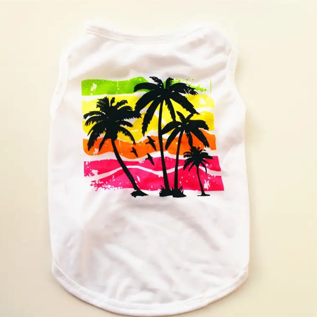 Island Dog Tee | Palm Graphic Dog T-Shirt