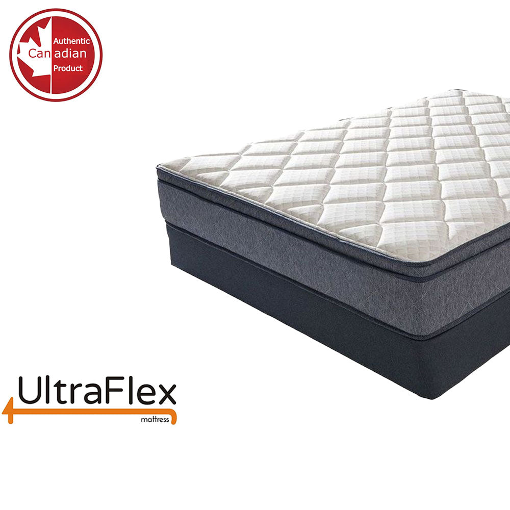 UltraFlex® DELIGHT-Mattress and BoxSpring Set  Advanced Orthopedic Support, High-Density Pressure Relief Foam, Multiple Posture Spinal Support, Motion Transfer Pockets, CoolGel Eco-Friendly Mattress (Made in Canada)