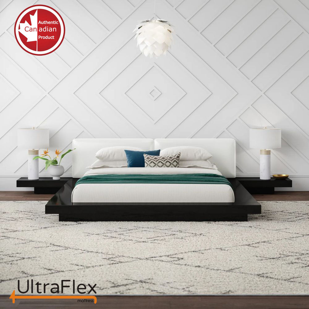 UltraFlex® DELIGHT-Mattress and BoxSpring Set  Advanced Orthopedic Support, High-Density Pressure Relief Foam, Multiple Posture Spinal Support, Motion Transfer Pockets, CoolGel Eco-Friendly Mattress (Made in Canada)