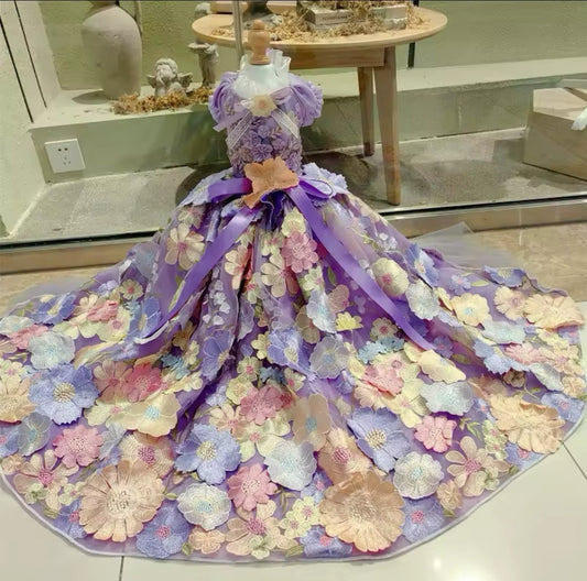 Lavender Floral Dress – Luxury Dog Dress