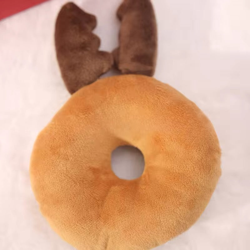Holiday Doughnut Plush Toy Set for Dogs – Festive Dog Toy Set