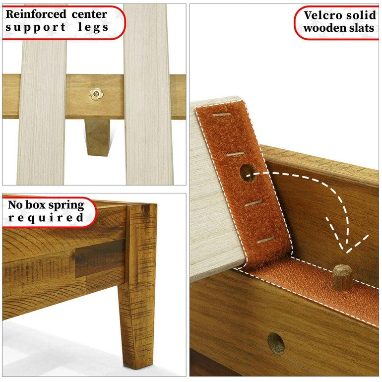 Sierra Deluxe Solid Wood Bed Frame