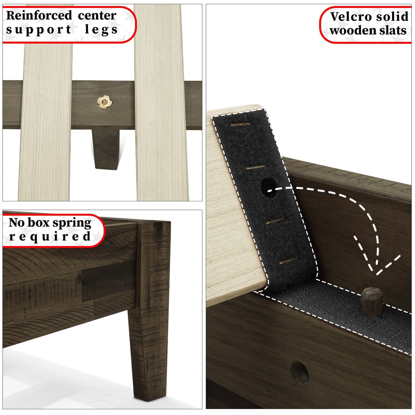 Sierra Deluxe Solid Wood Bed Frame
