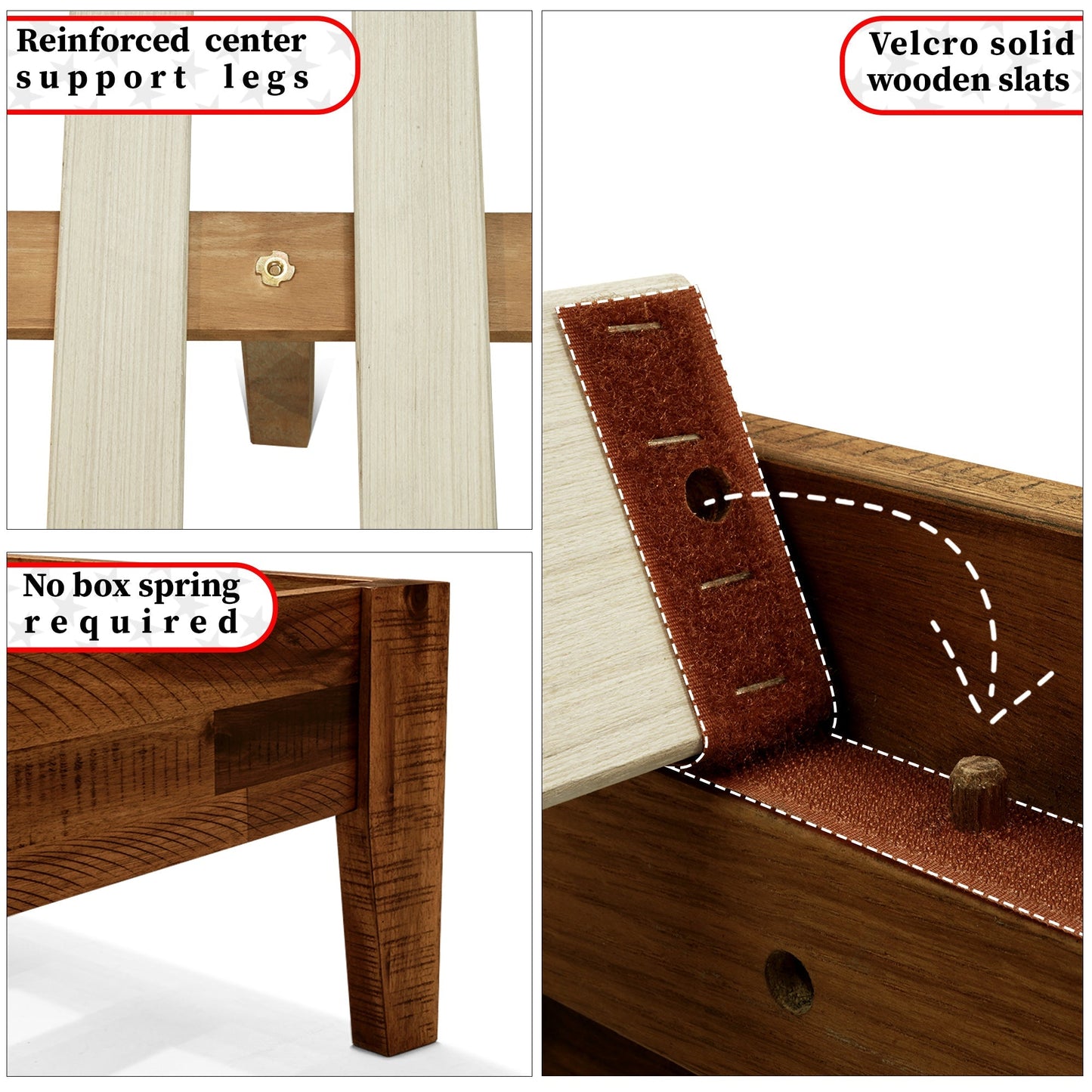 Sierra Deluxe Solid Wood Bed Frame