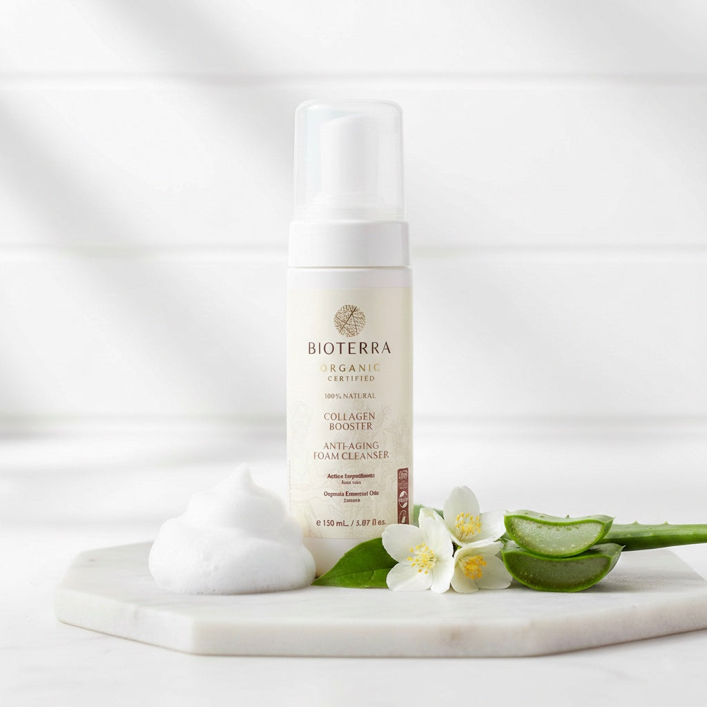 Bioterra Organic Collagen Booster Anti‑Aging Foam Cleanser 150 ml
