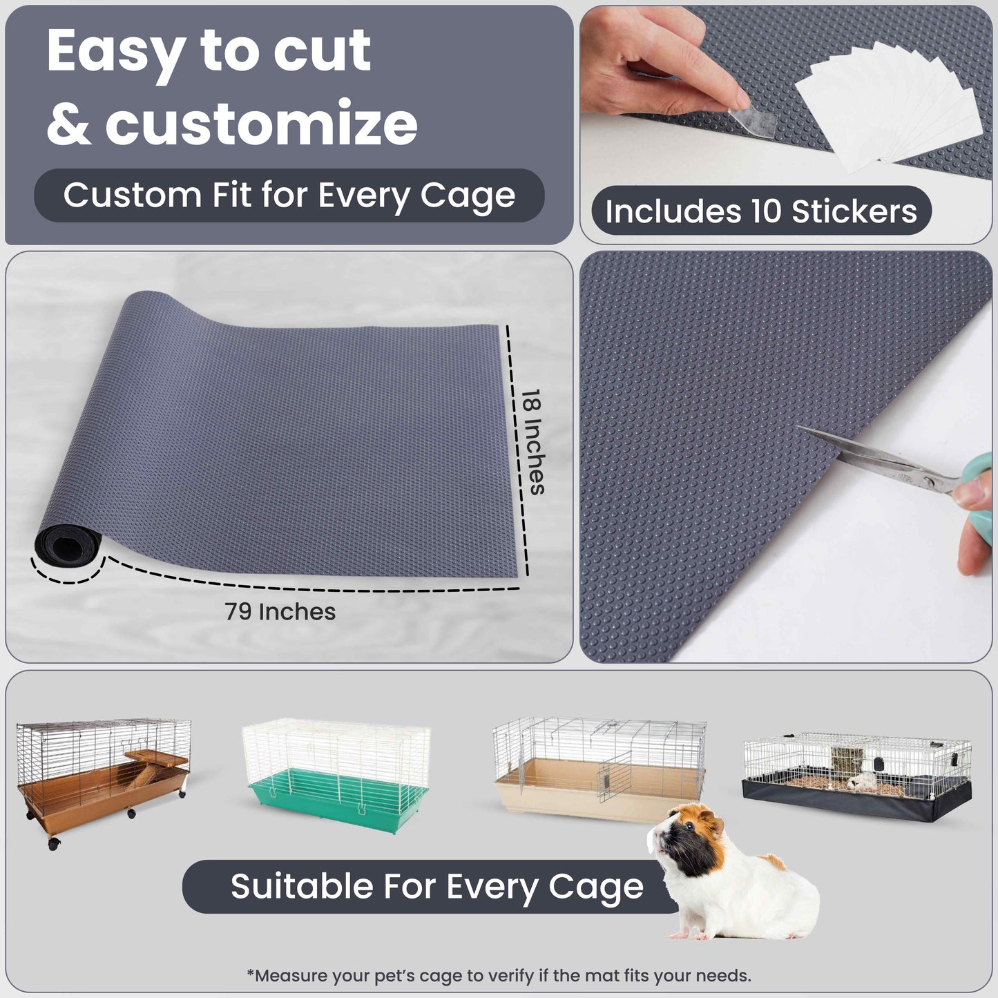 Rabbit Cage Lining – Durable-Waterproof- 18"x79"