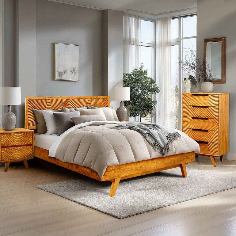 Harmony Solid Wood Dresser with 5 Drawers