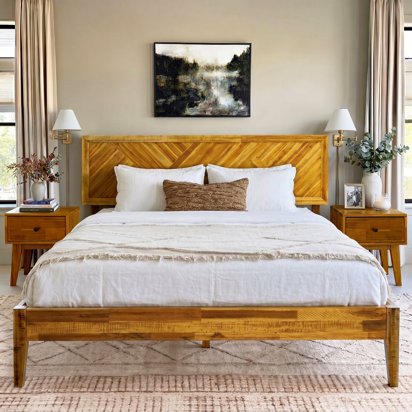 Sierra Deluxe Solid Wood Bed Frame