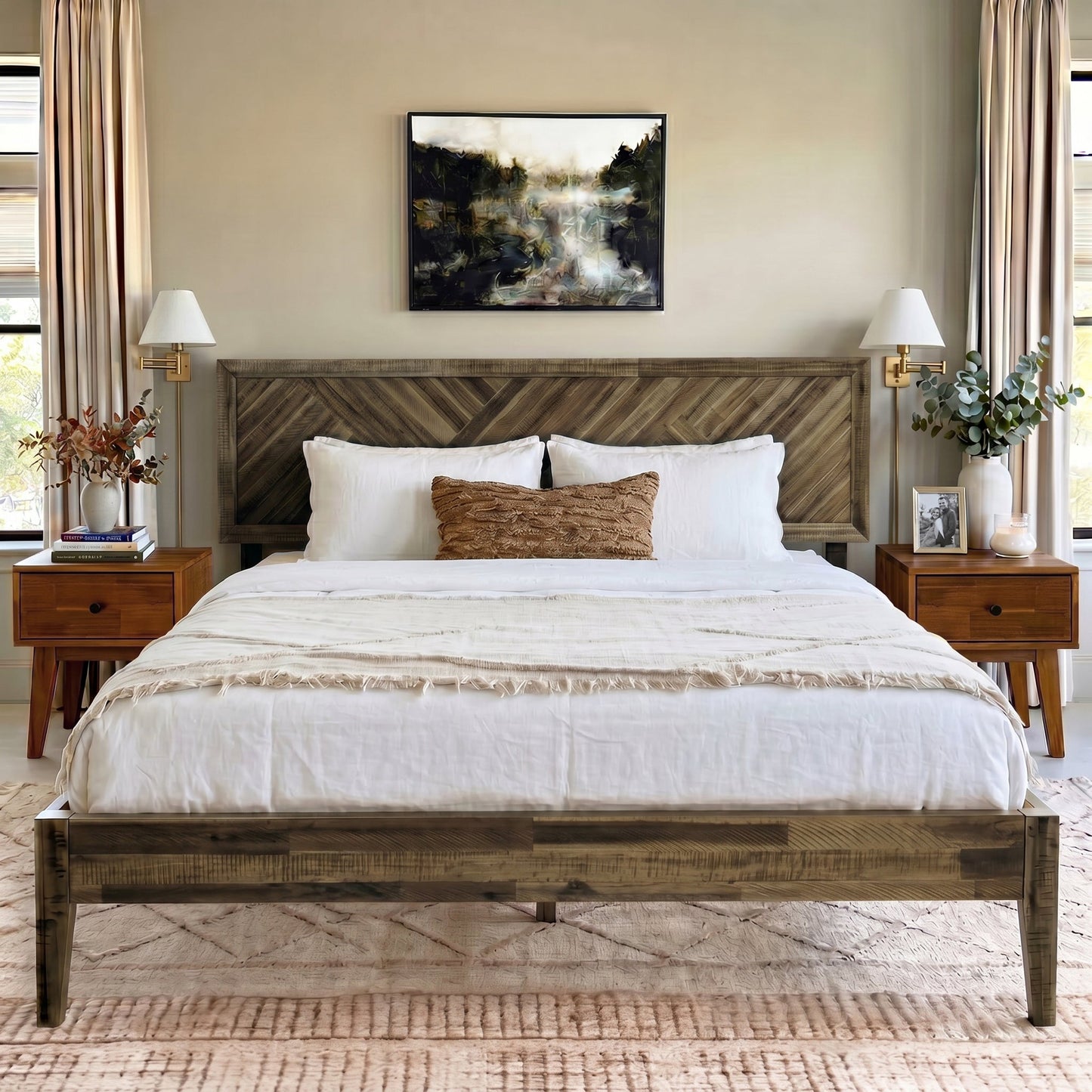 Sierra Deluxe Solid Wood Bed Frame