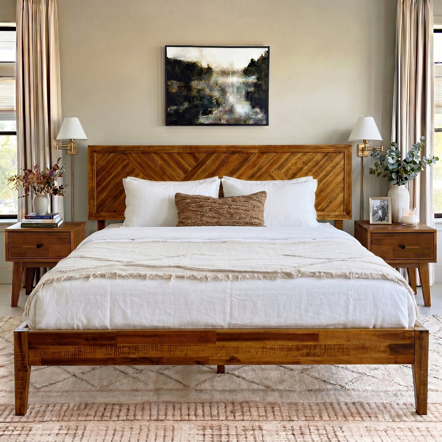 Sierra Deluxe Solid Wood Bed Frame