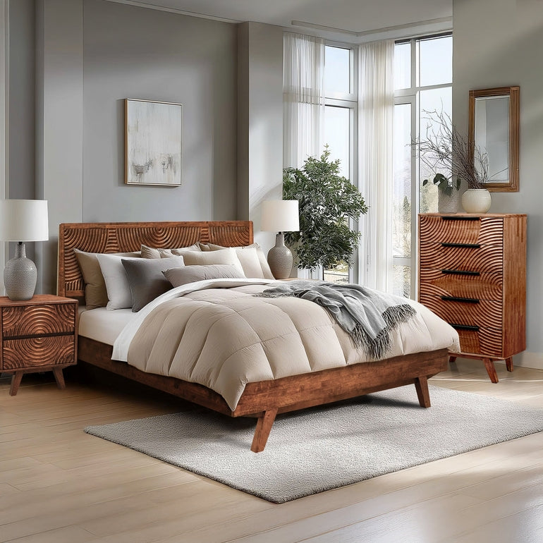 Harmony Solid Wood Dresser with 5 Drawers