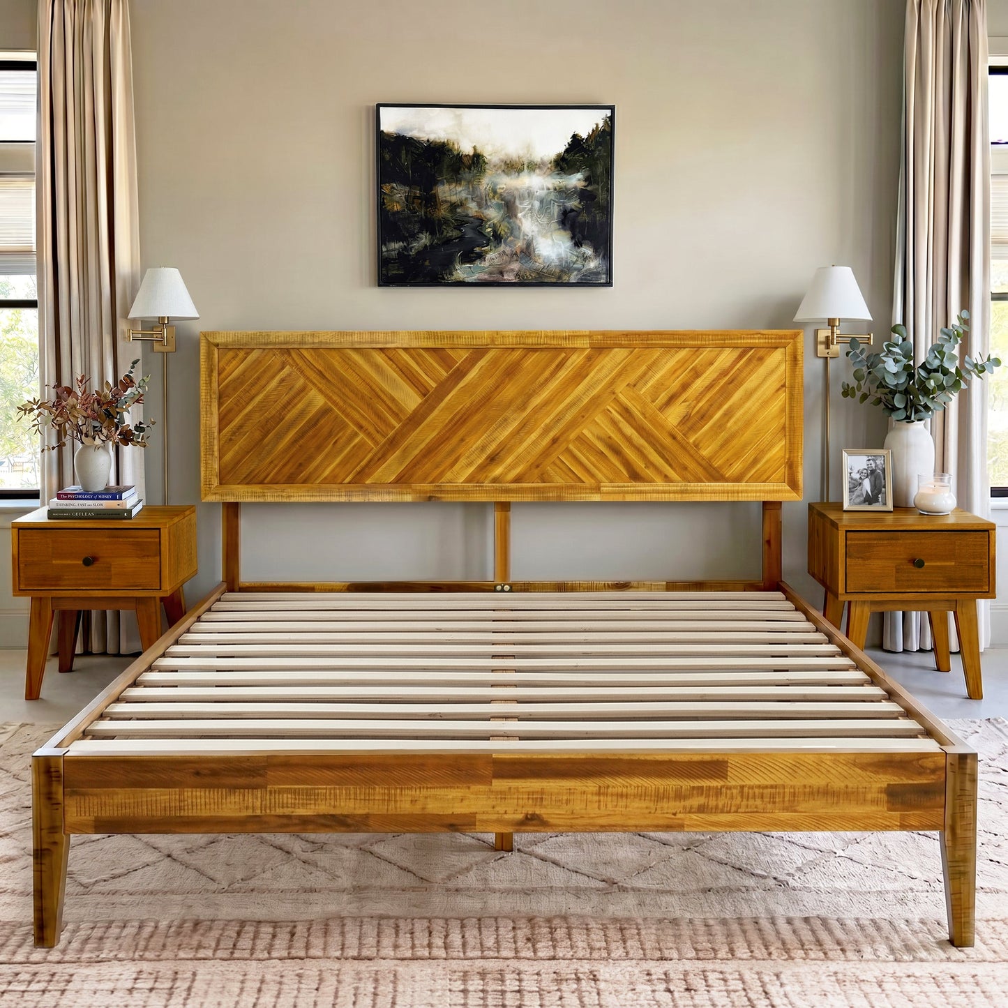 Sierra Deluxe Solid Wood Bed Frame