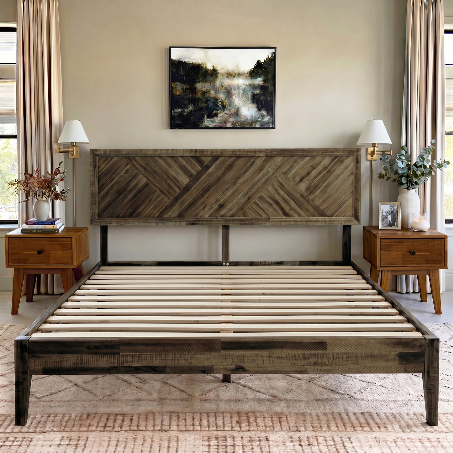 Sierra Deluxe Solid Wood Bed Frame