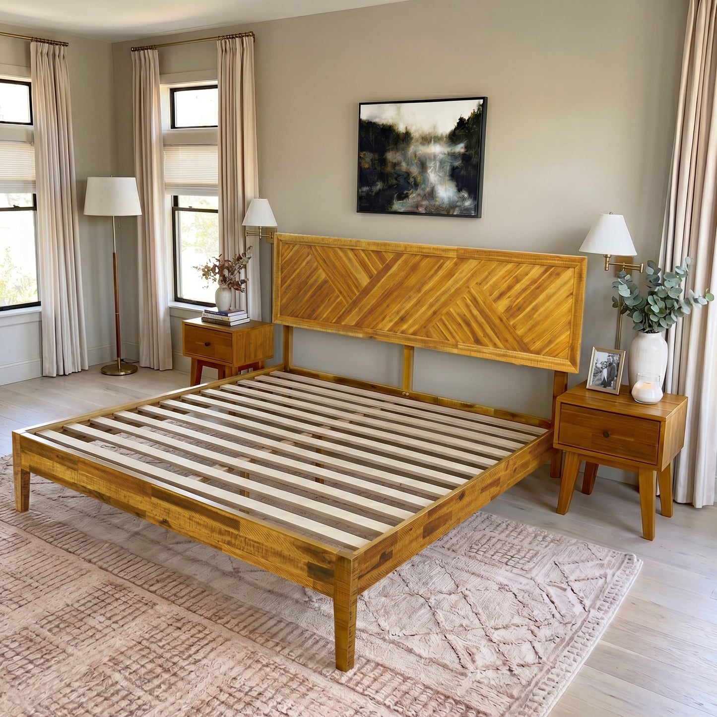 Sierra Deluxe Solid Wood Bed Frame