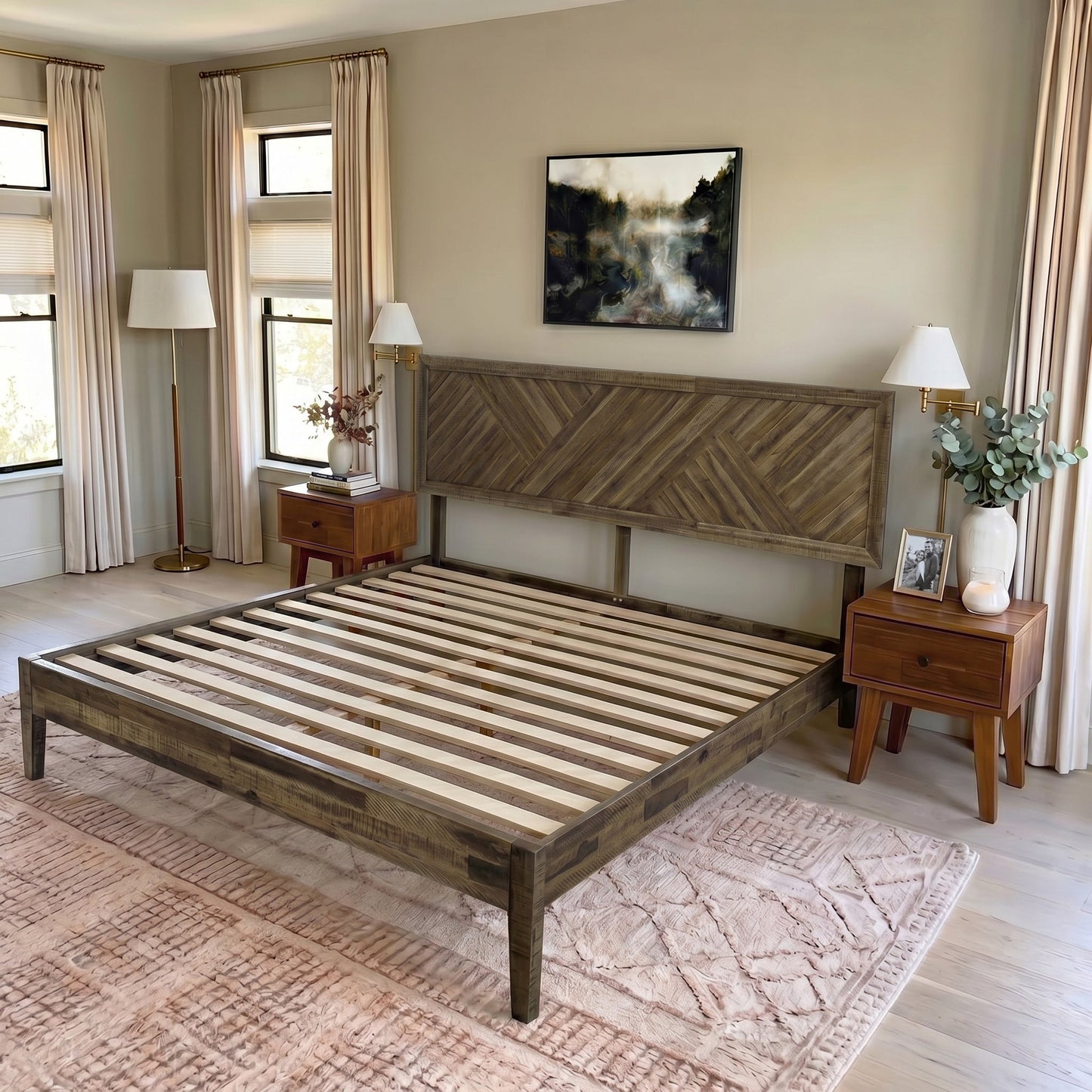 Sierra Deluxe Solid Wood Bed Frame