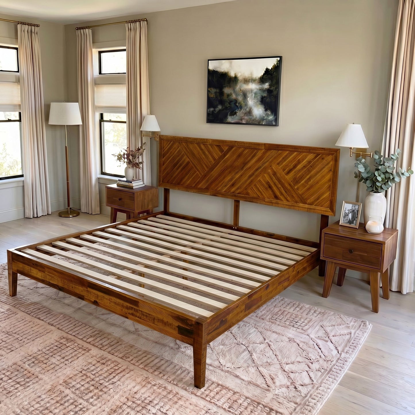 Sierra Deluxe Solid Wood Bed Frame