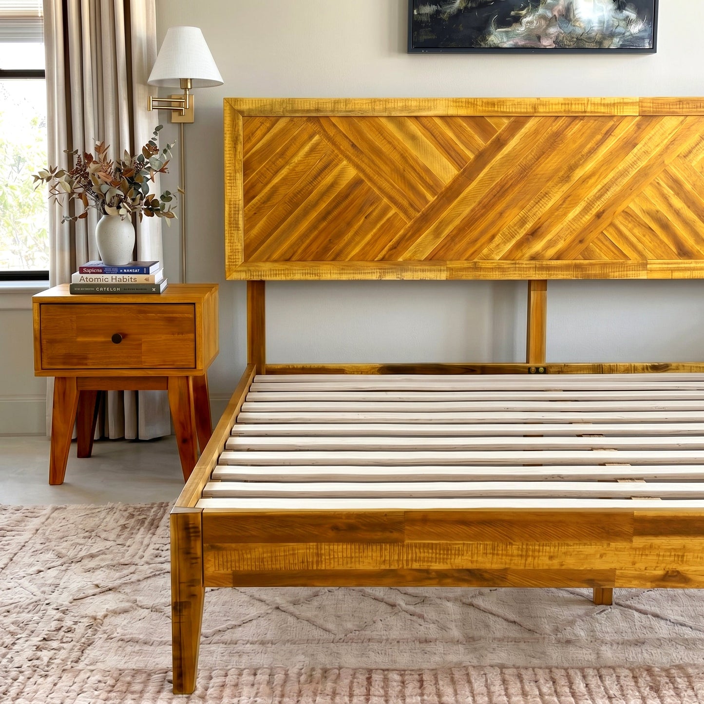 Sierra Deluxe Solid Wood Bed Frame