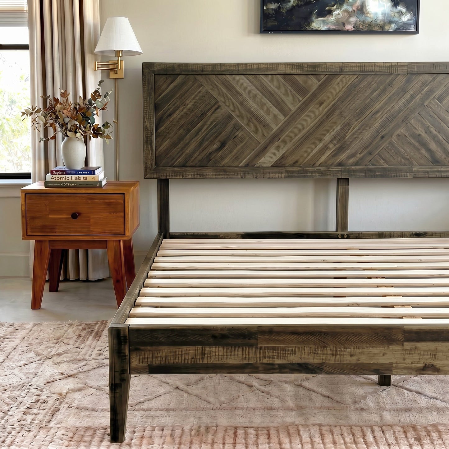 Sierra Deluxe Solid Wood Bed Frame
