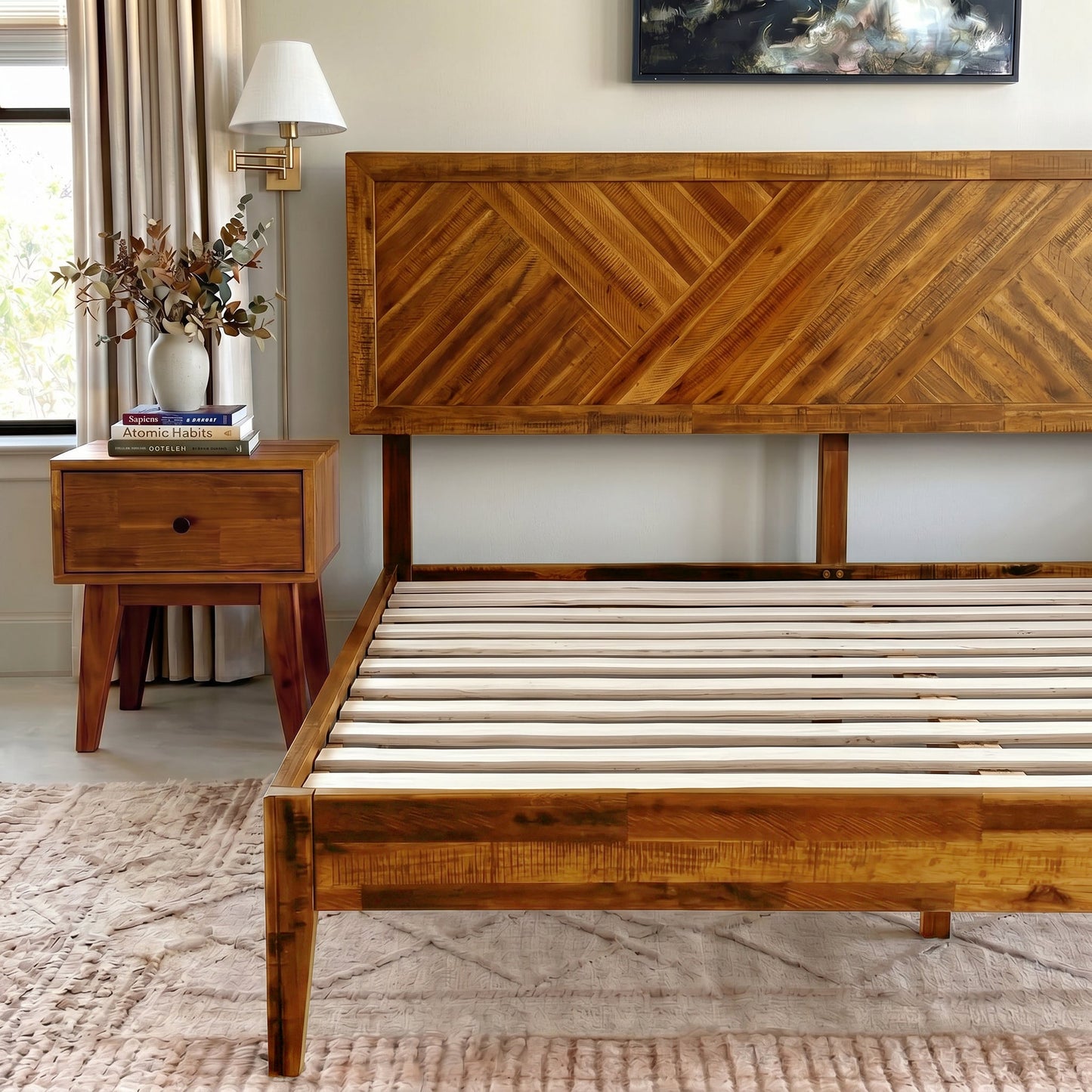 Sierra Deluxe Solid Wood Bed Frame