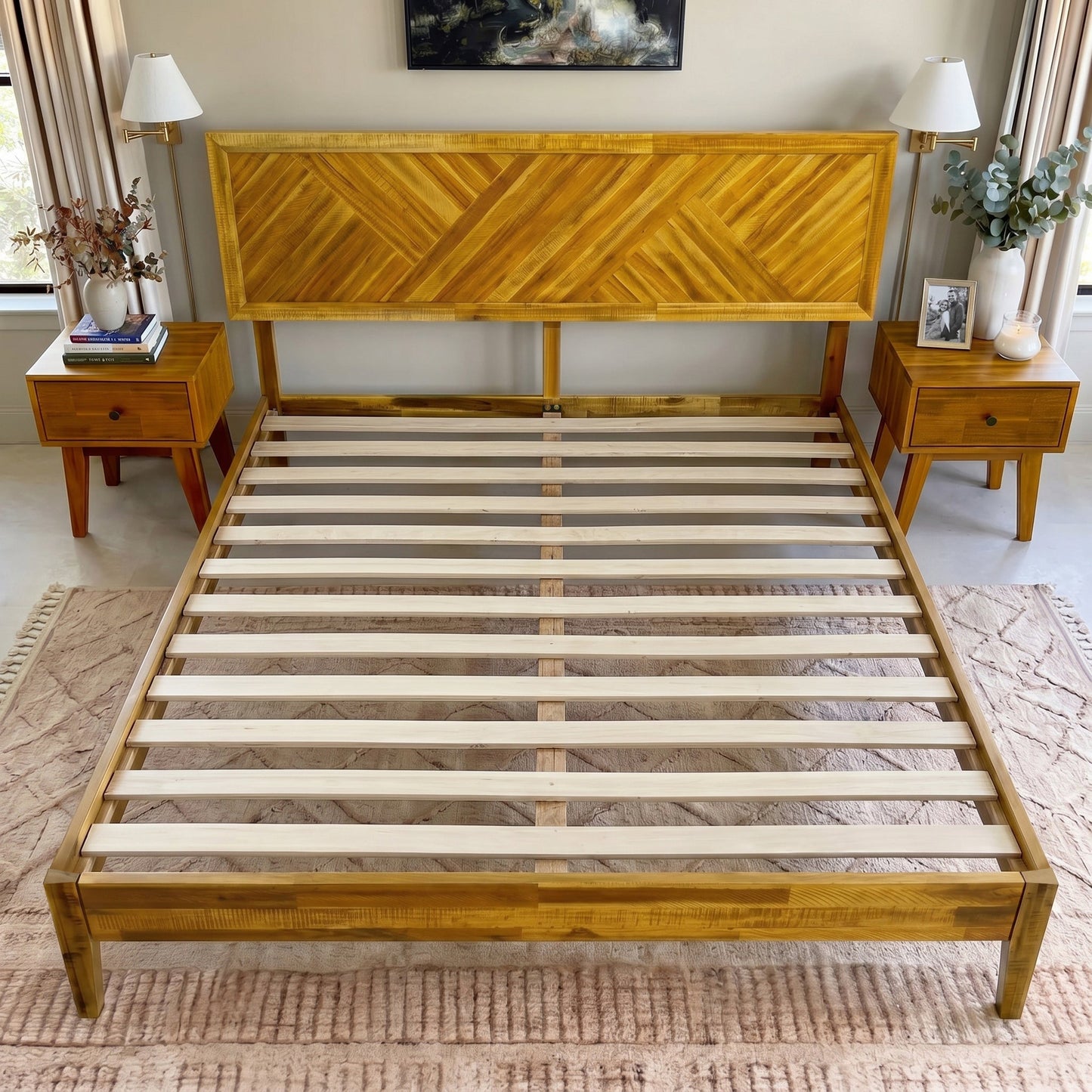 Sierra Deluxe Solid Wood Bed Frame